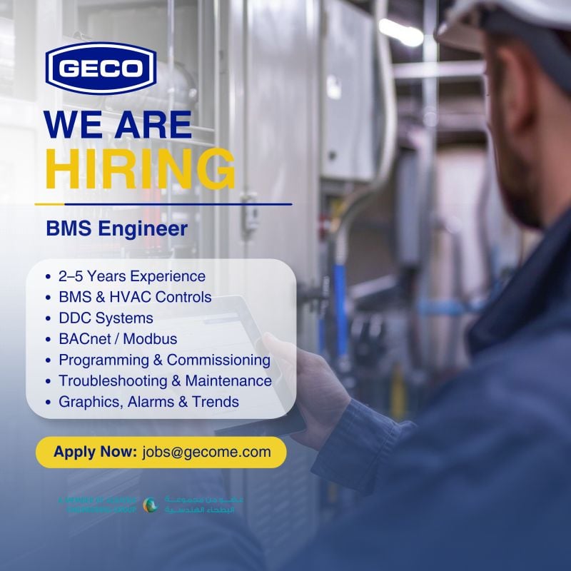 GECO Hiring BMS Engineers – UAE - Flyer