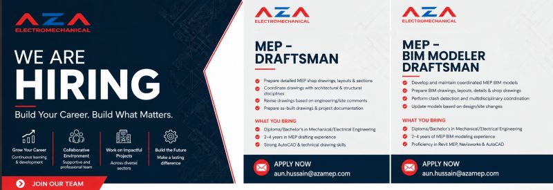Draftsman job at AZA Electromechanical in UAE