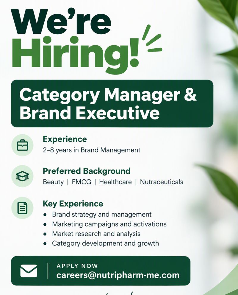 Category Manager job at Nutripharm in UAE