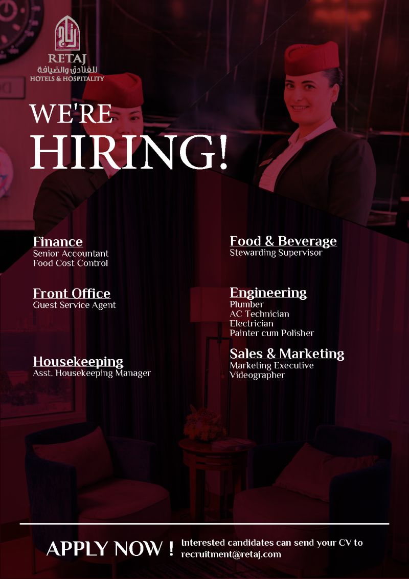 Hotel Staff job at Retaj Hotels & Hospitality in UAE