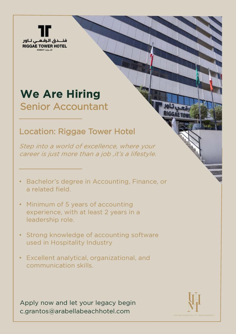 Senior Accountant job at Riggae Tower Hotel in UAE