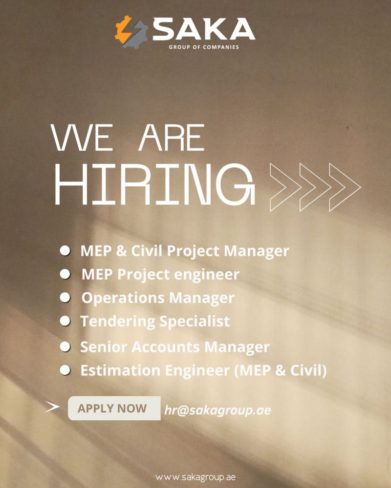 Project Manager job at Saka Group of Companies in UAE