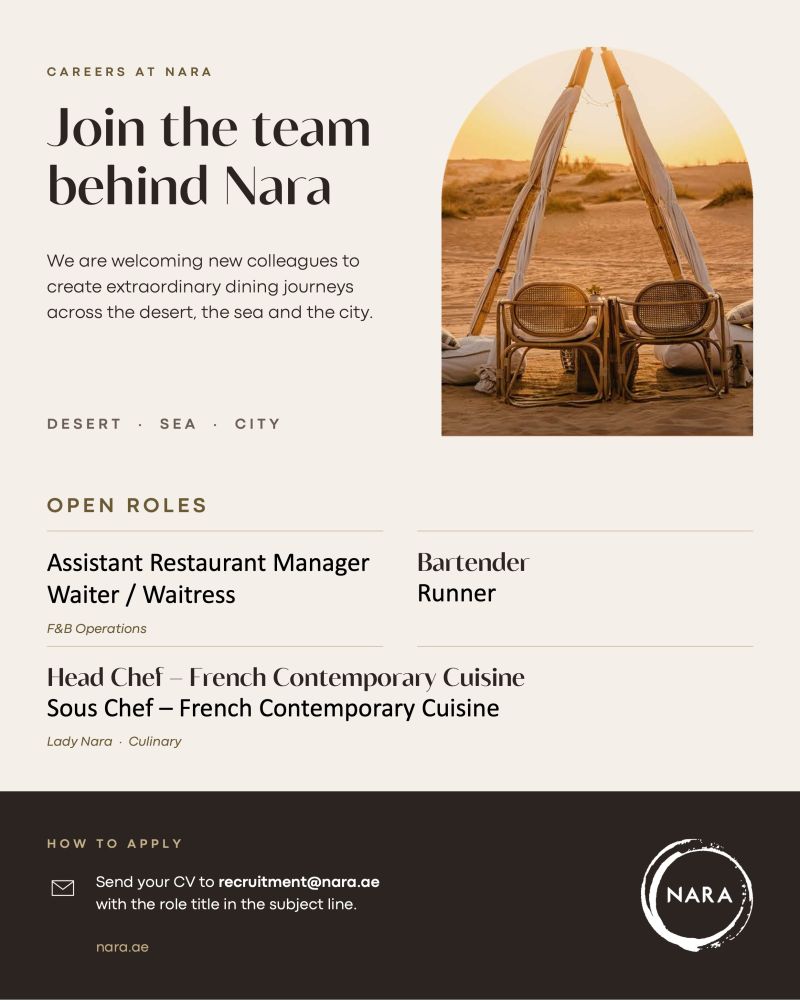 Restaurant Staff job at Nara