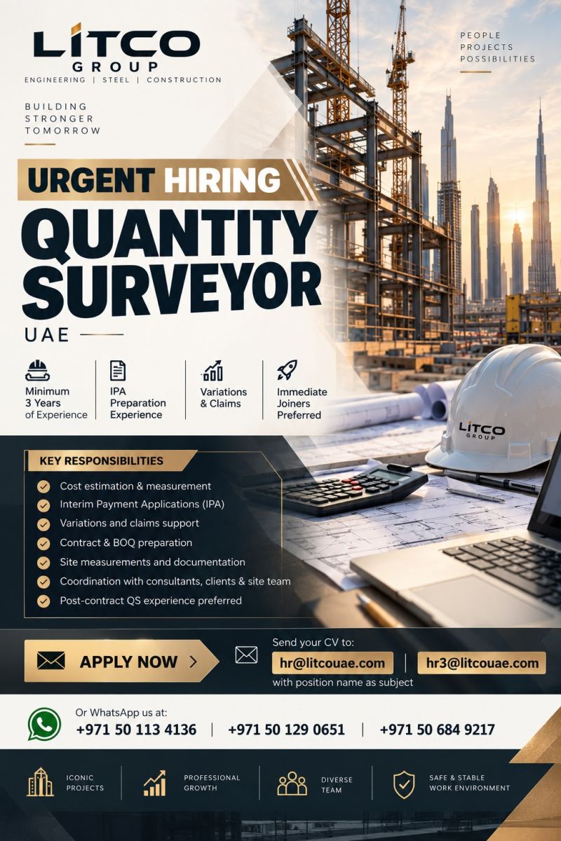 Quantity Surveyor job at Litco Group in UAE