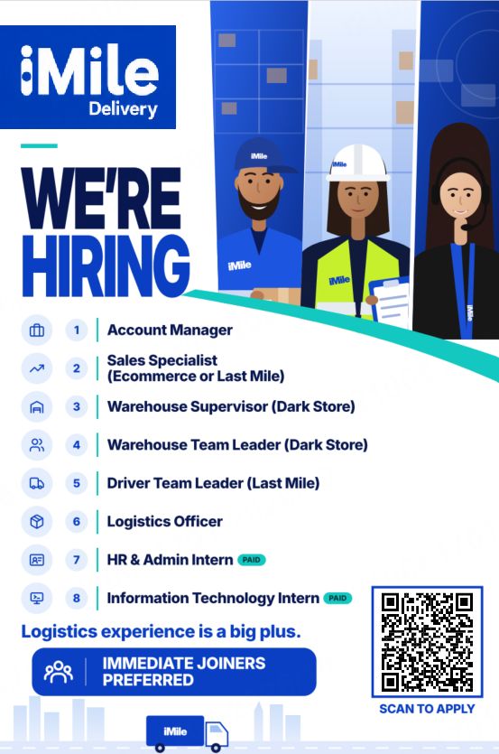 Logistics Professionals job at iMile Delivery in UAE