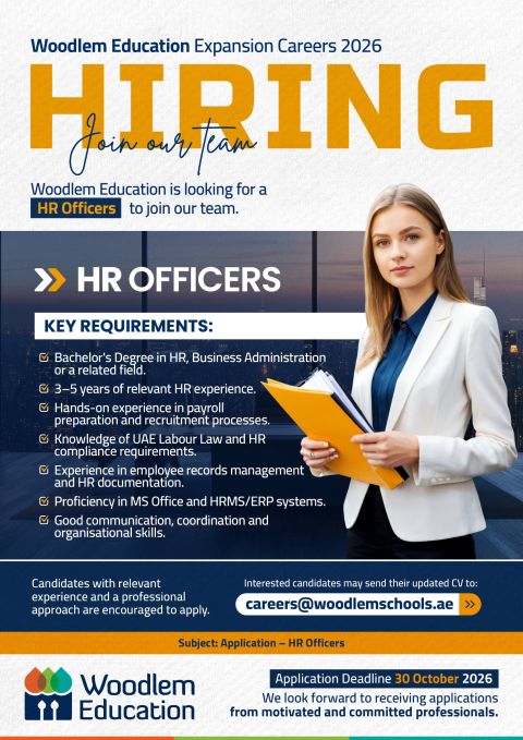HR Officer job at Woodlem Education in UAE