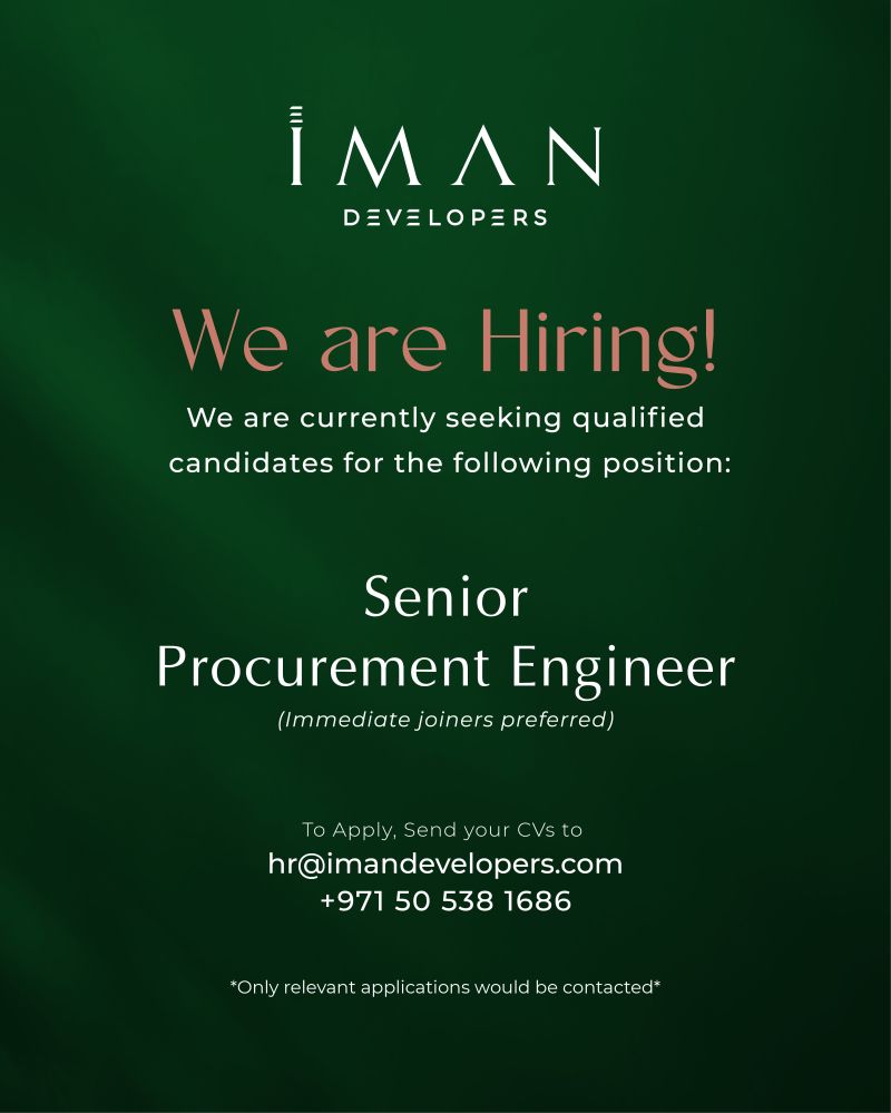 Senior Procurement Engineer job at Iman Developers in Dubai