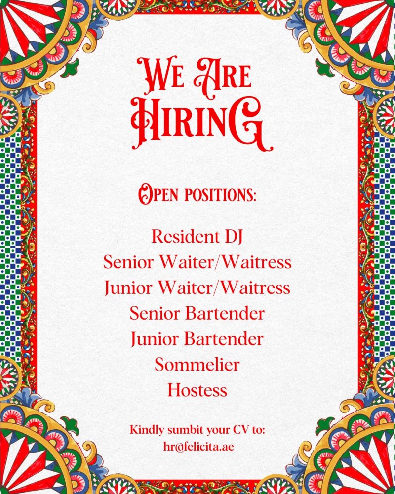 Multiple Hospitality Roles job in UAE