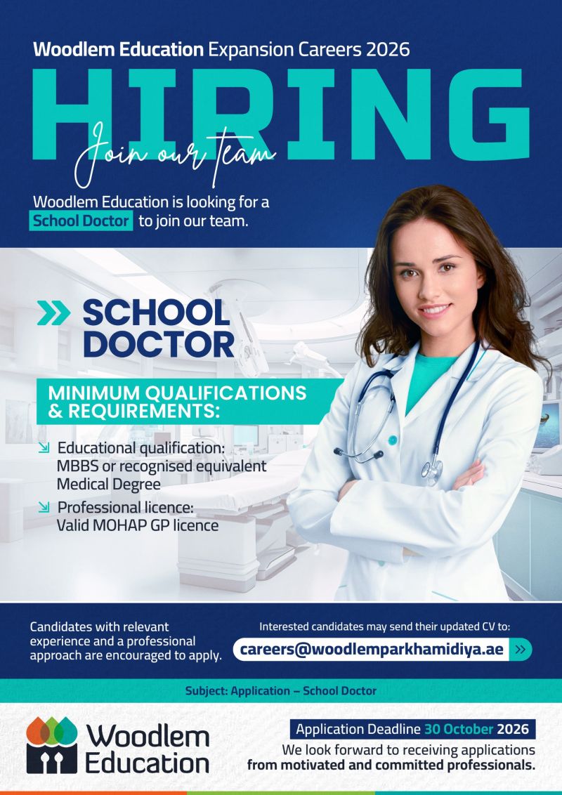 School Doctor job at Woodlem Education in UAE