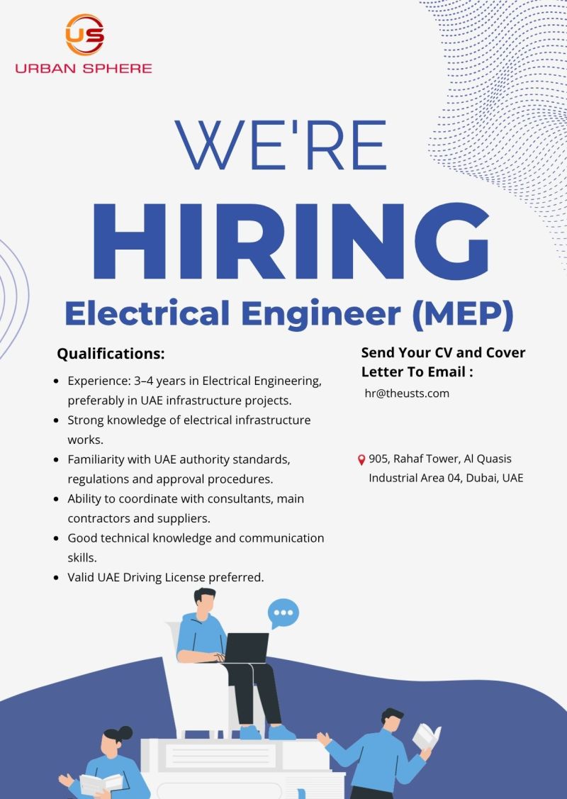 Electrical Engineer job at Urban Sphere in Dubai
