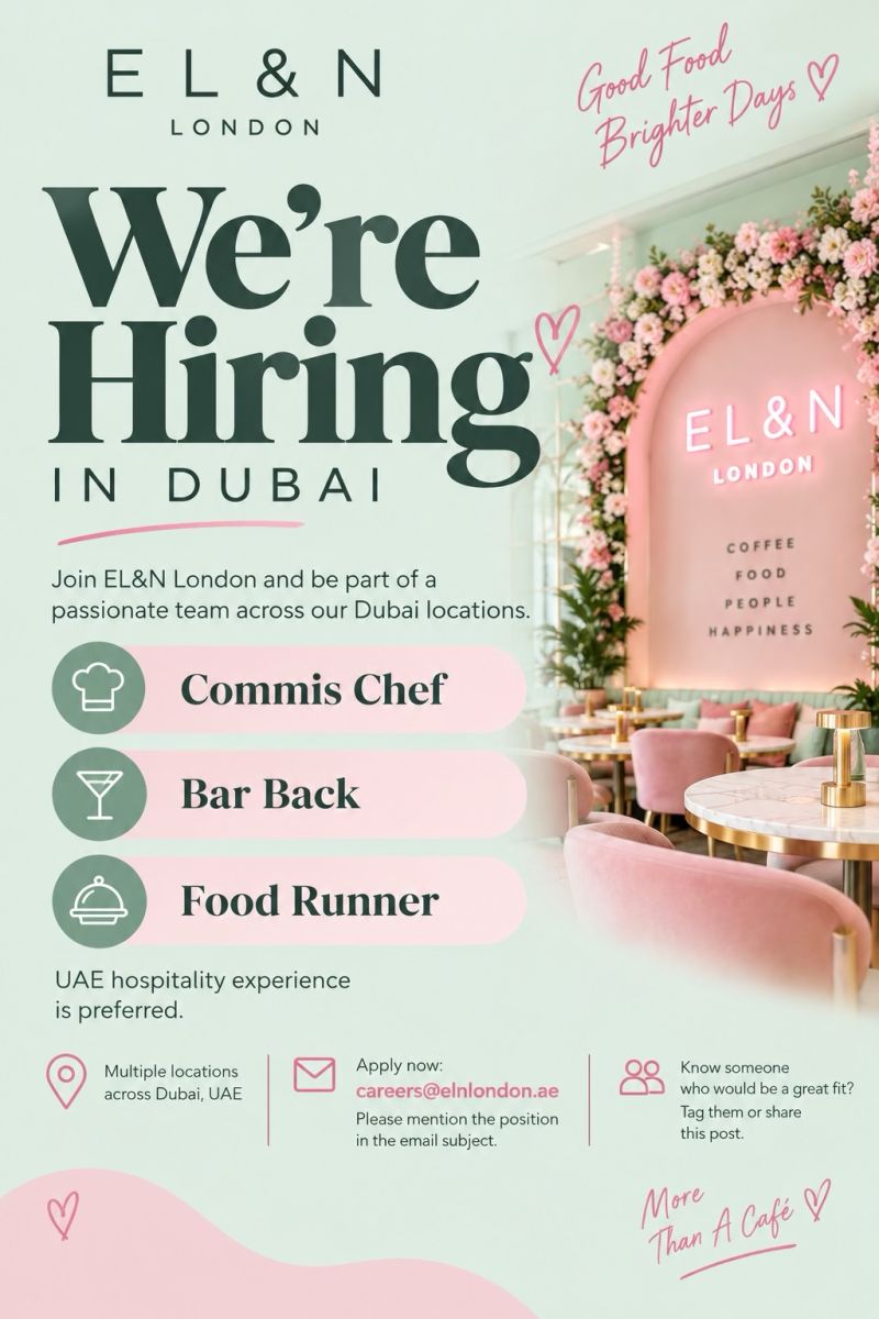 Commis Chef job at EL&N London in Dubai