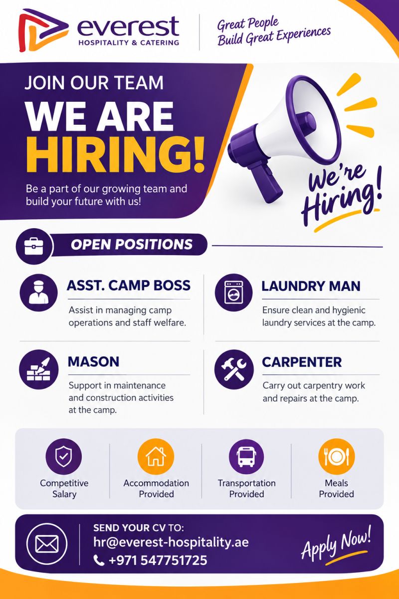 Camp Boss job at Everest Hospitality & Catering in UAE