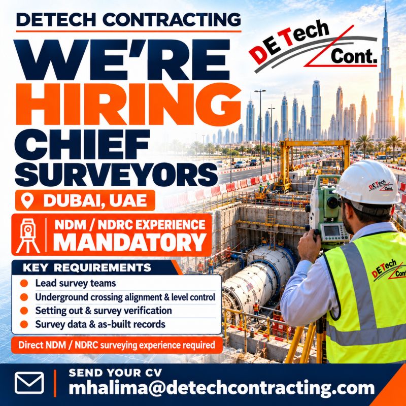 Chief Surveyor job at Detech Contracting in Dubai