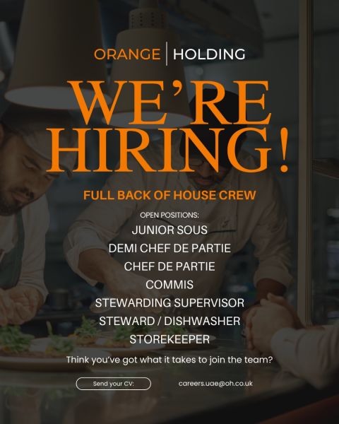 Back of House Crew job at Orange Holding in UAE