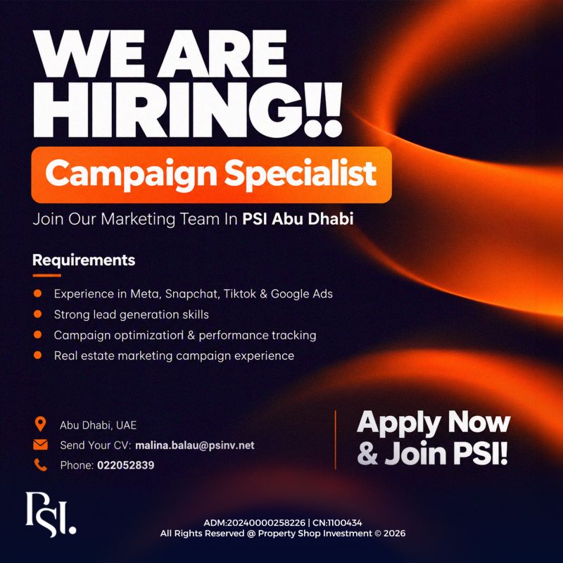 Campaign Specialist job at PSI Abu Dhabi in Abu Dhabi