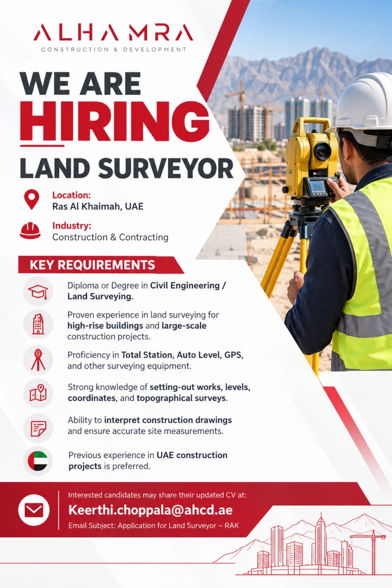 Land Surveyor job at Alhamra Construction & Development in Ras Al Khaimah