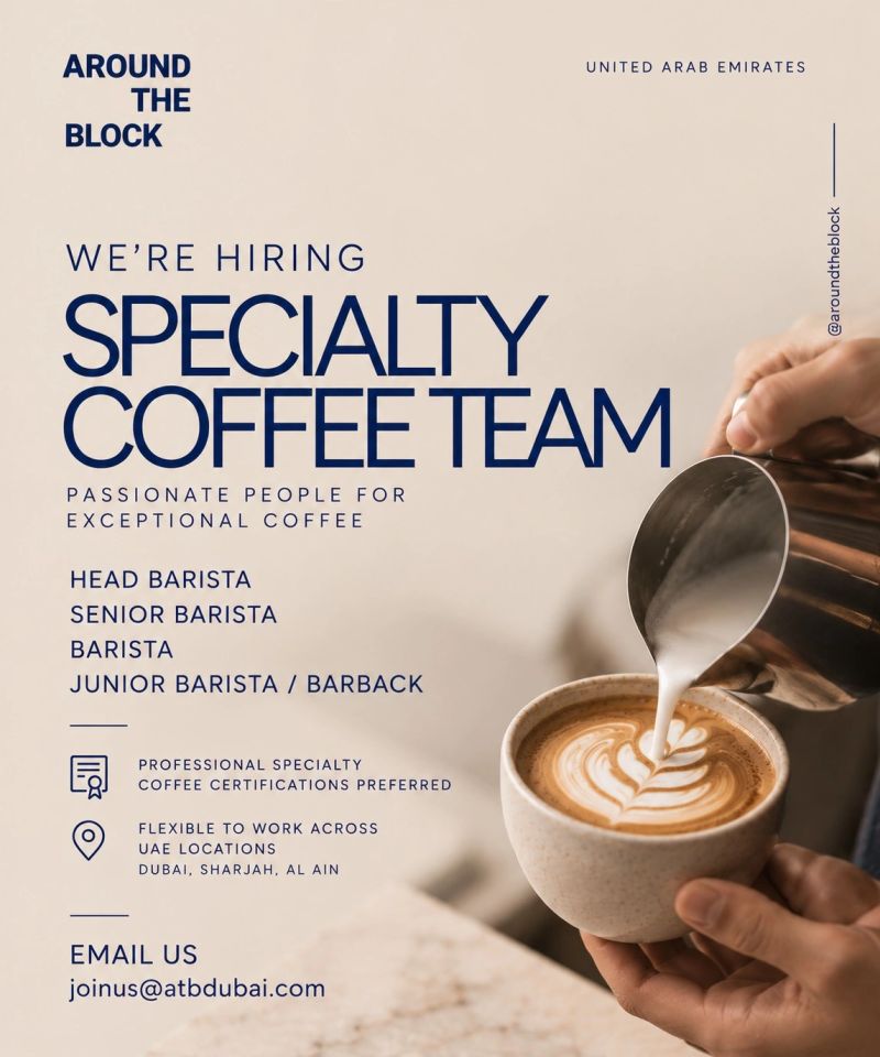 Barista job at Around The Block in UAE