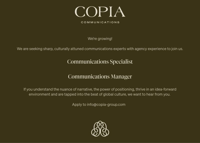 Communications Specialist job at Copia Communications