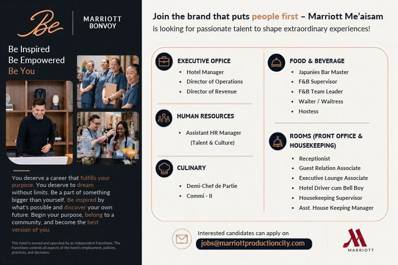 Hotel Manager job at Marriott Me'aisam in Dubai