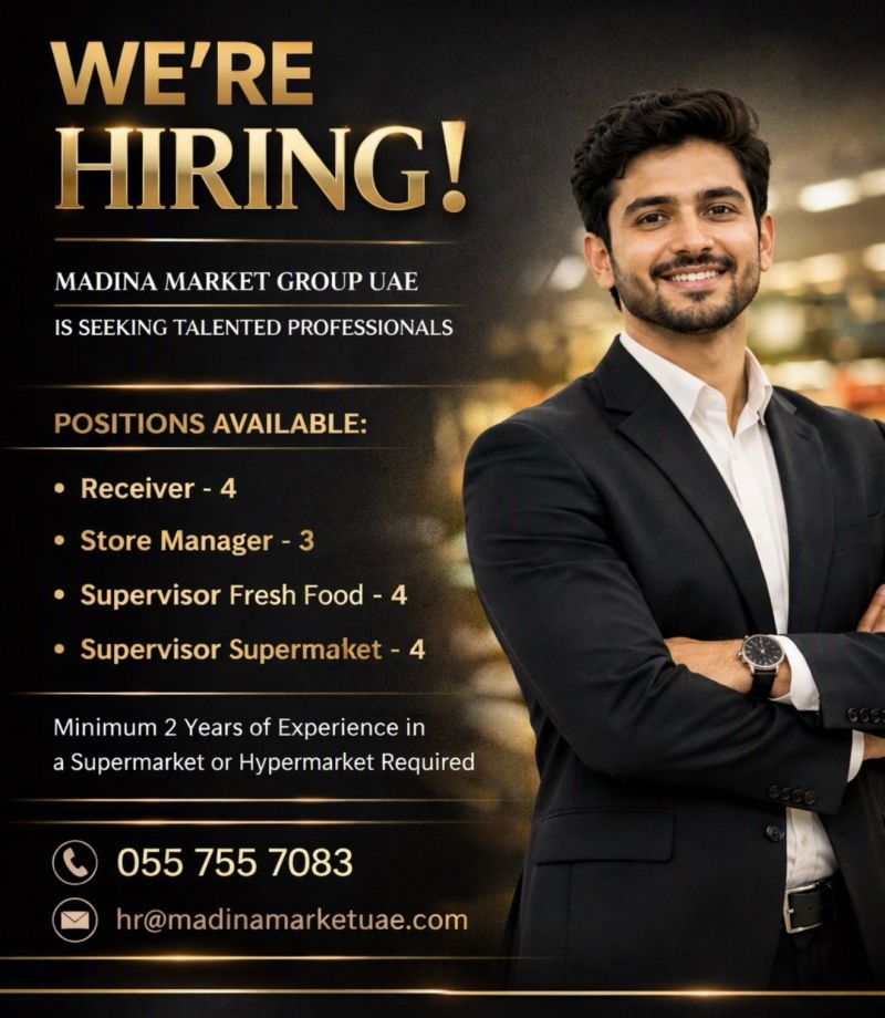 Supermarket Staff job at Madina Market Group UAE in UAE