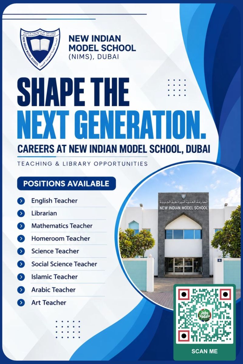 Teacher job at NEW INDIAN MODEL SCHOOL (NIMS), DUBAI in Dubai