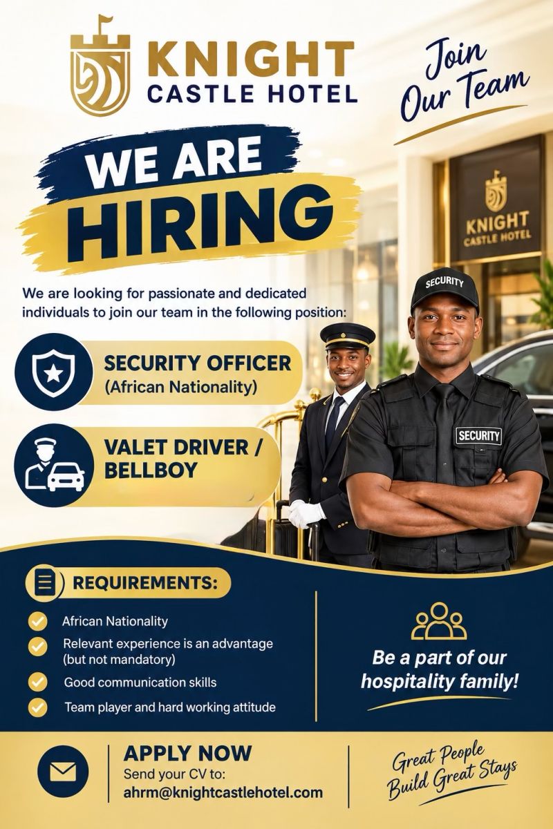 Hotel Staff job at Knight Castle Hotel