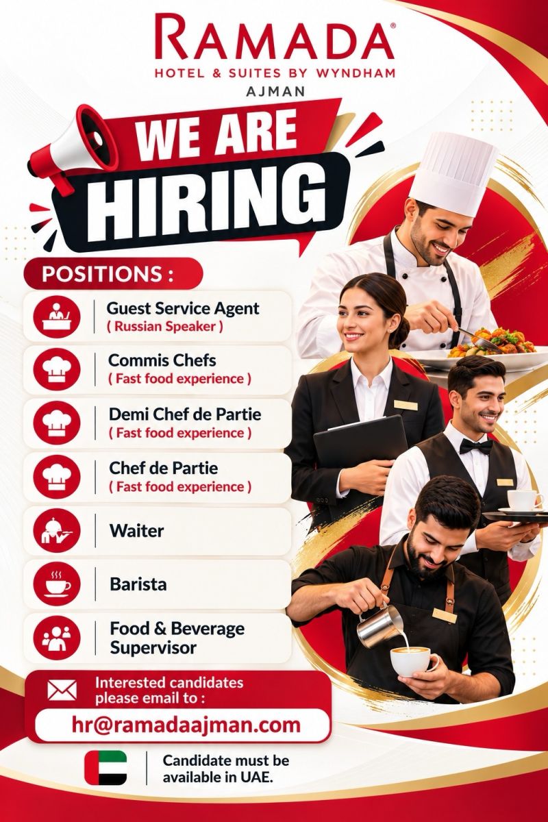 Hotel Staff job at Ramada Hotel & Suites by Wyndham Ajman in Ajman