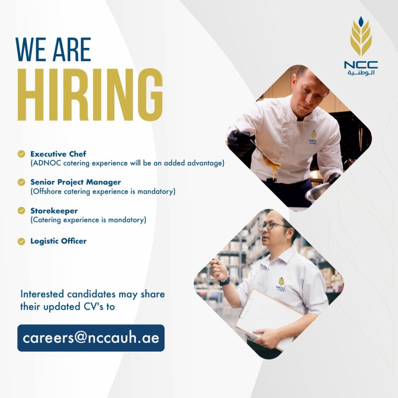 Executive Chef job at NCC in Abu Dhabi