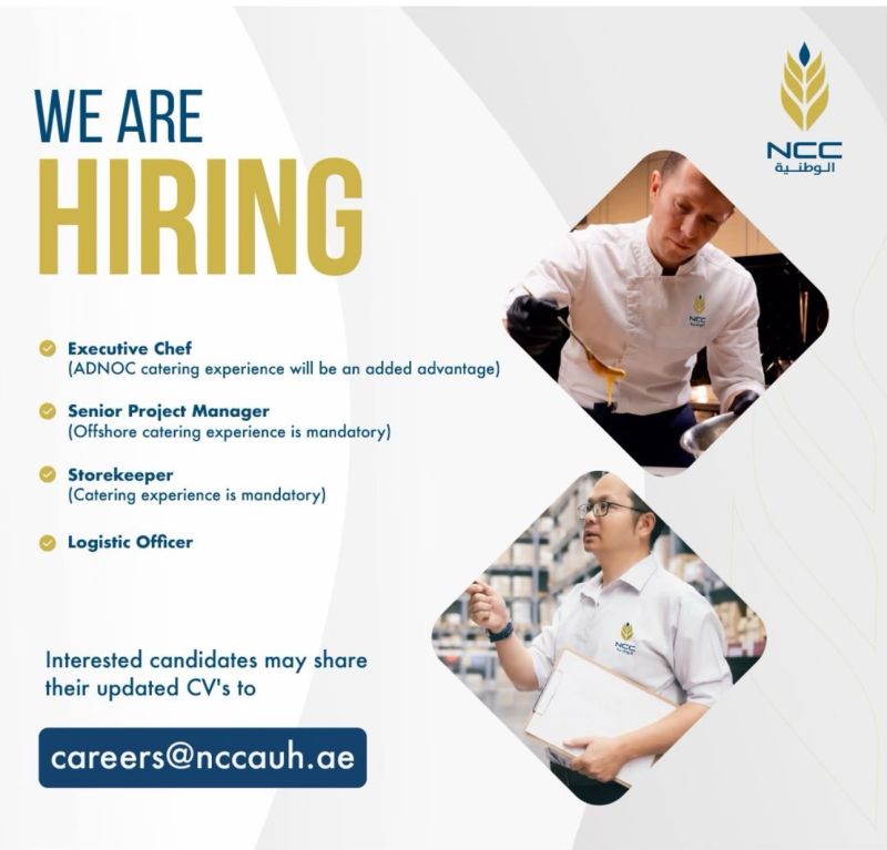 Executive Chef job at NCC in Abu Dhabi