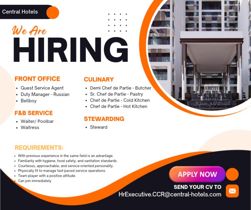 Hotel Staff job at Central Hotels