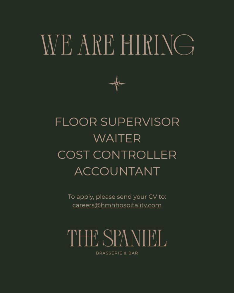 Floor Supervisor, Waiter, Cost Controller, Accountant job at THE SPANIEL in Dubai