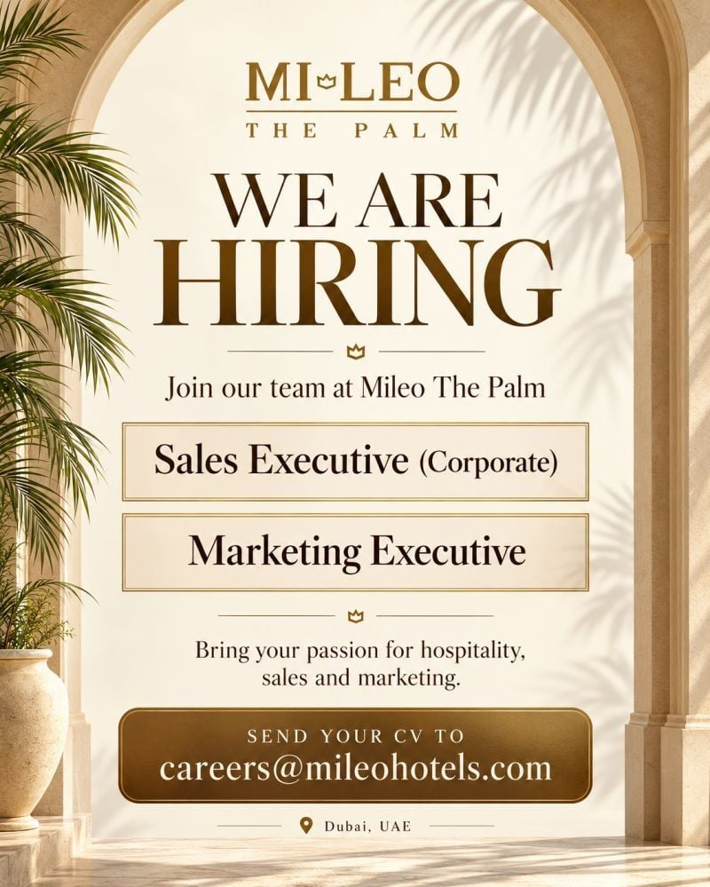 Sales Executive job at Mileo The Palm in Dubai