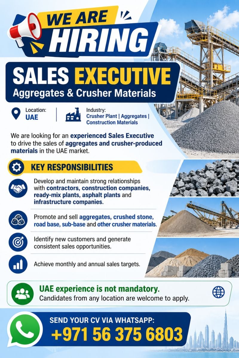 Sales Executive Vacancy in UAE - Flyer