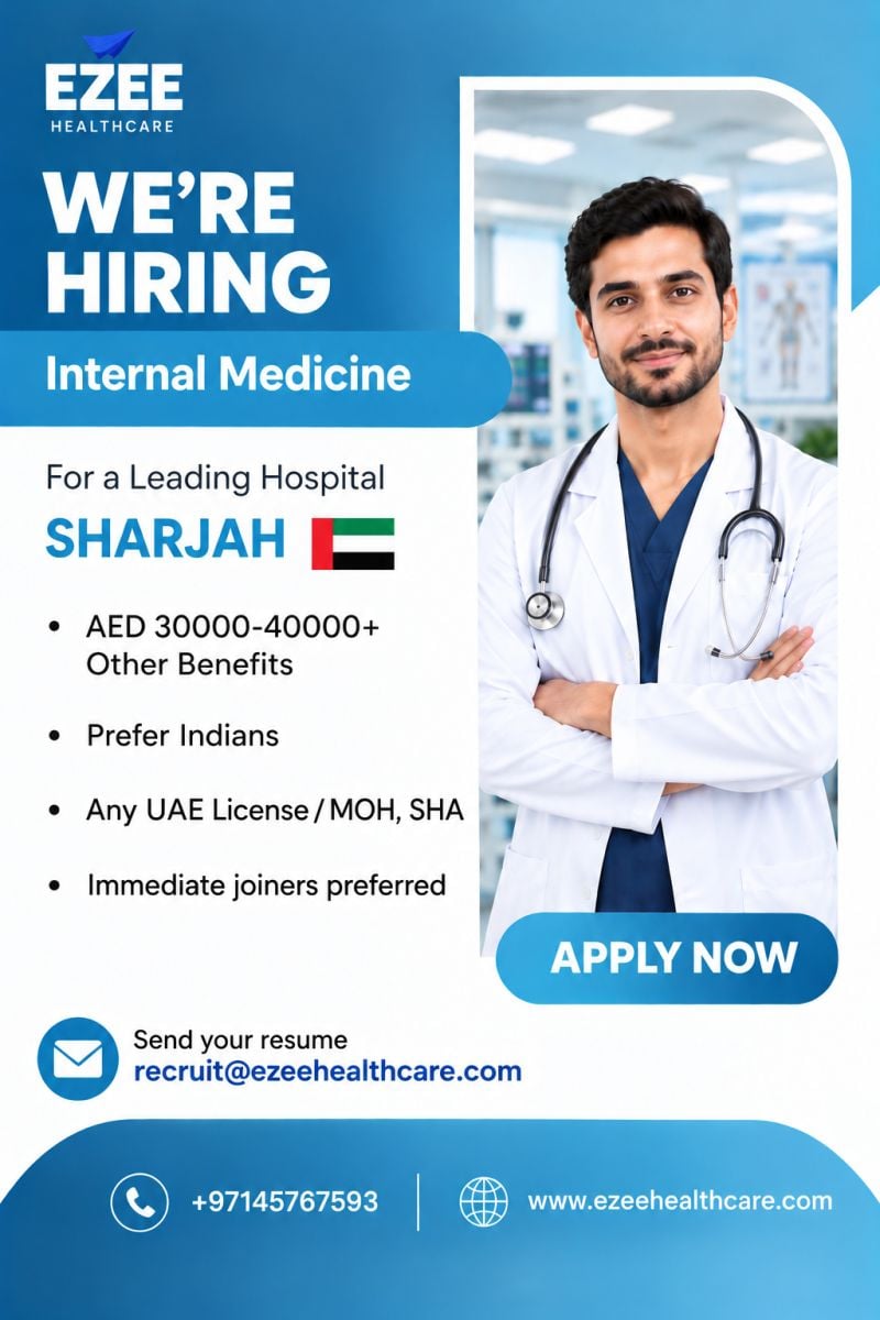 Internal Medicine Doctor job at Ezee Healthcare in Sharjah