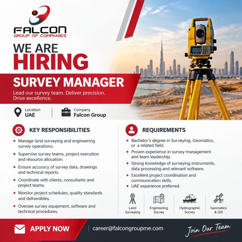Survey Manager job at Falcon Group in UAE