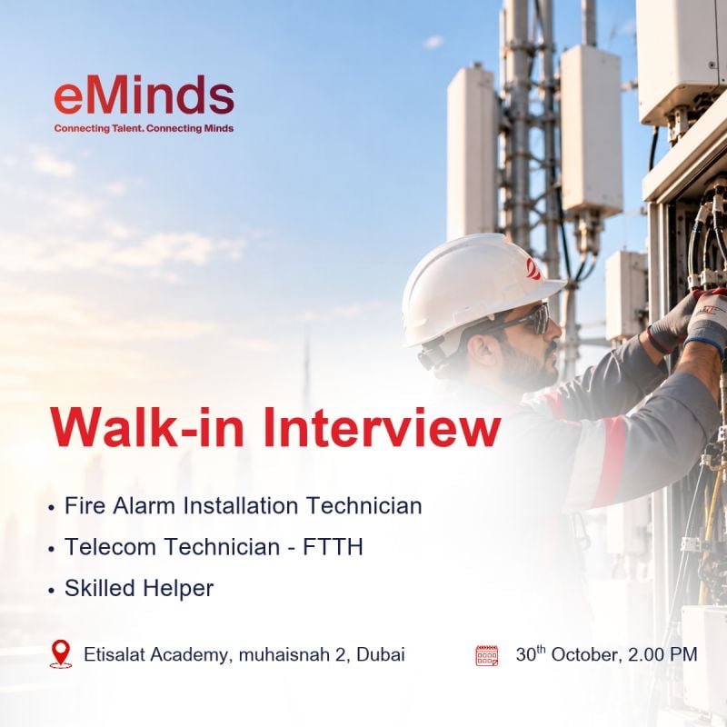 Technical Staff walk-in interview at EMinds in Dubai