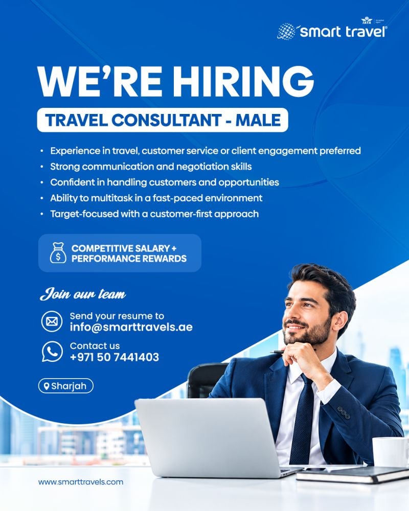 Travel Consultant job at Smart Travel in Sharjah