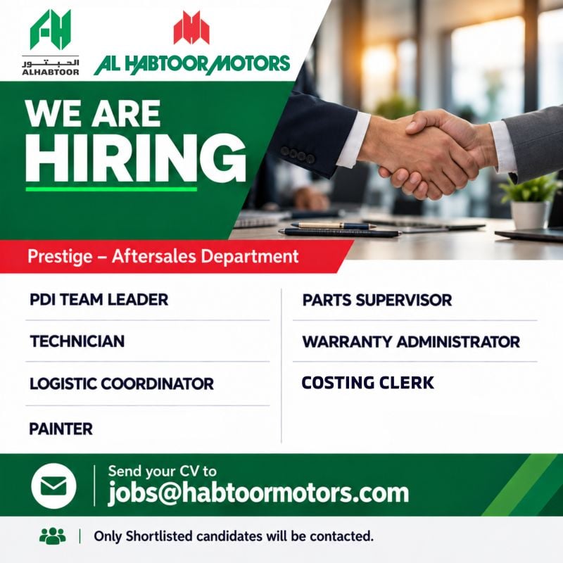 PDI Team Leader job at Al Habtoor Motors in UAE