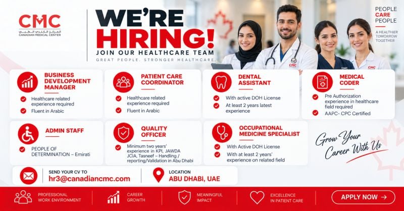 Business Development Manager job at Canadian Medical Center in Abu Dhabi