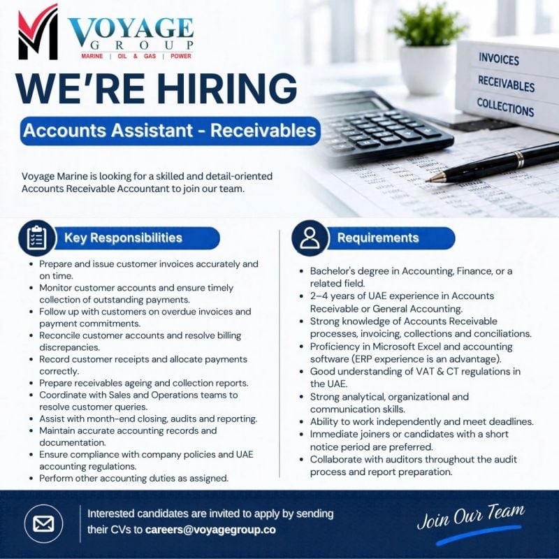 Accounts Assistant job at Voyage Group