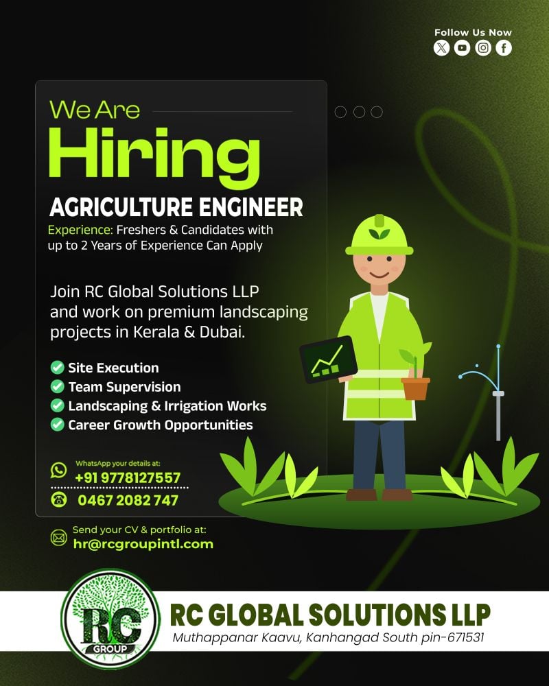 Agriculture Engineer job at RC Global Solutions LLP in Dubai