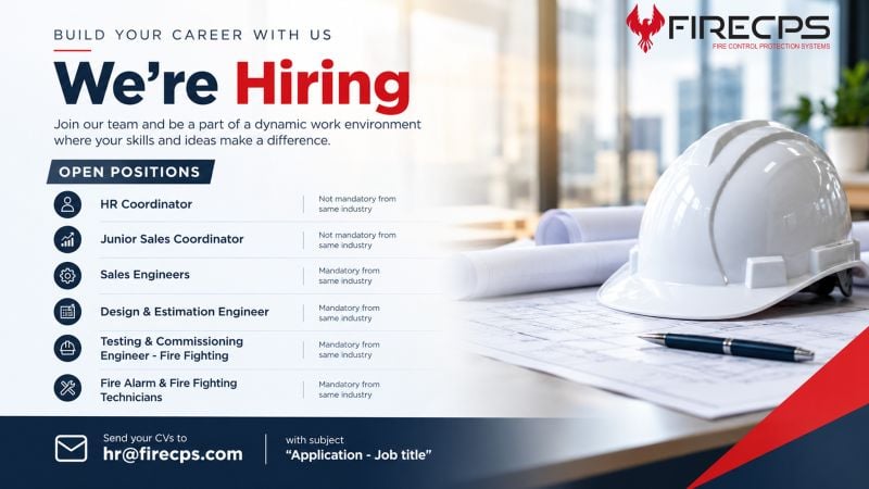 Firecps Hiring Multiple Positions – UAE - Flyer
