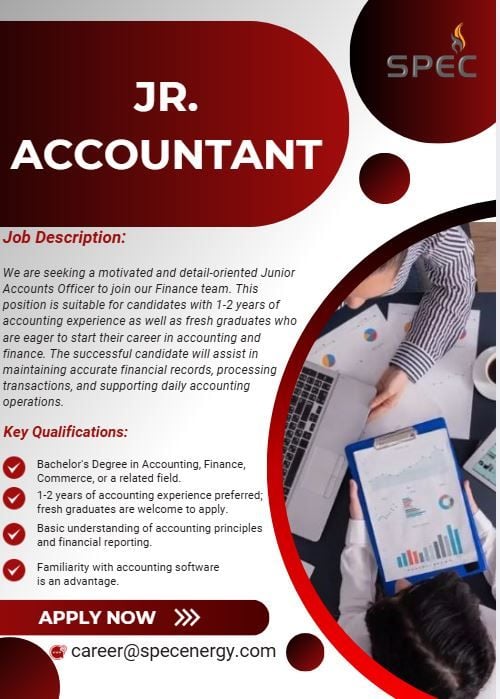 Junior Accountant job at SPEC in UAE