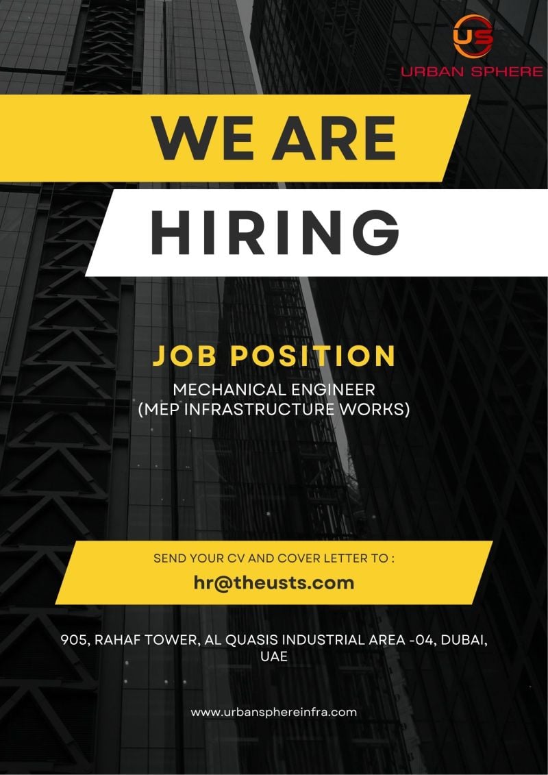 Mechanical Engineer job at Urban Sphere in Dubai
