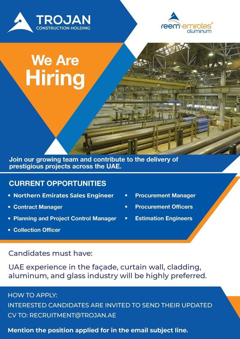Sales Engineer job at Trojan Construction Holding in UAE