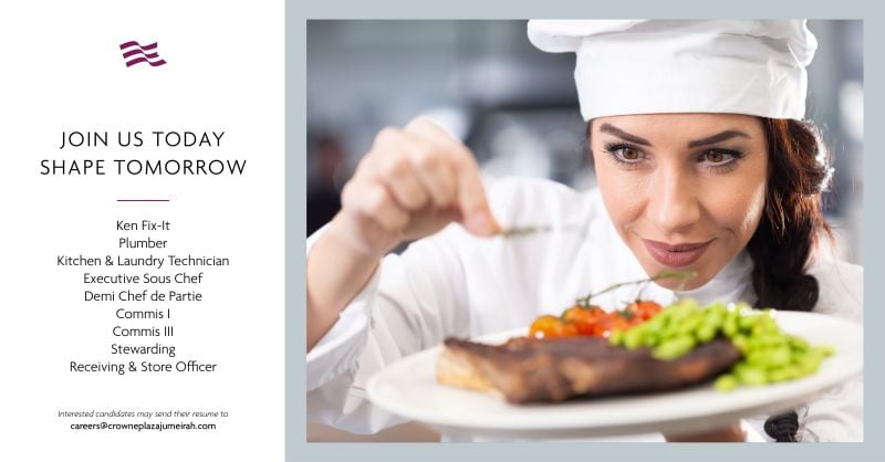 Hotel Staff job at Crowne Plaza Jumeirah in Dubai